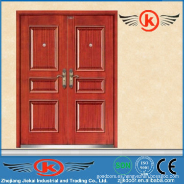 JK-AF9003 Puerta de madera moderna de JieKai diseña / diseño de la puerta principal de acero / puerta blindada con el certificado del CE